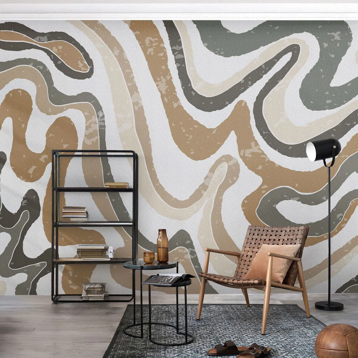 Fototapeta Premium Sand - Meandry barw ziemi - Abstrakcja, Sztuka, Boho - 250x175 cm
