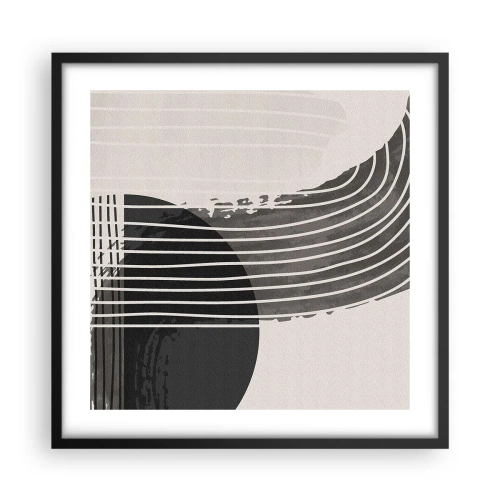 Plakat w czarnej ramie - Tam i z powrotem - 50x50 cm