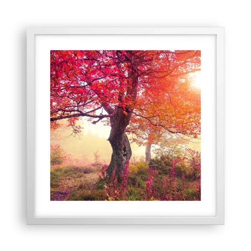 Plakat w białej ramie - Szał rozkwitu - 40x40 cm