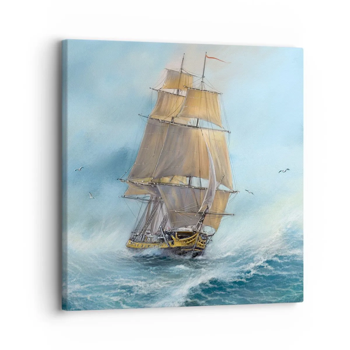 Obraz na płótnie - Mknący po falach - 30x30 cm