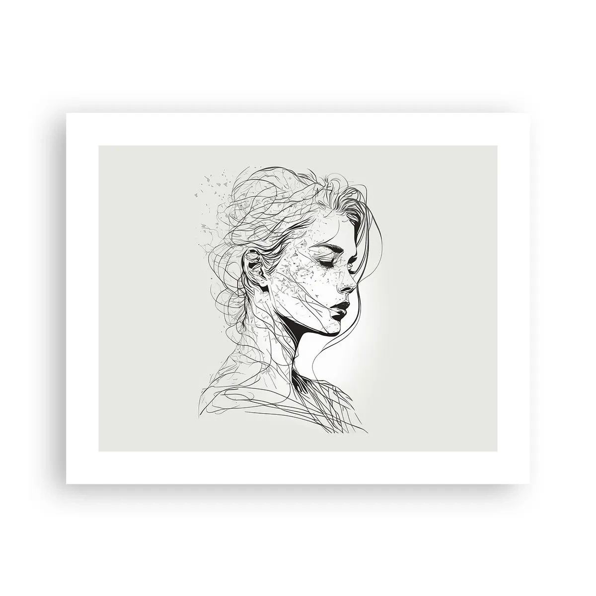 Plakat - Portret w zamyśleniu - 50x40 cm