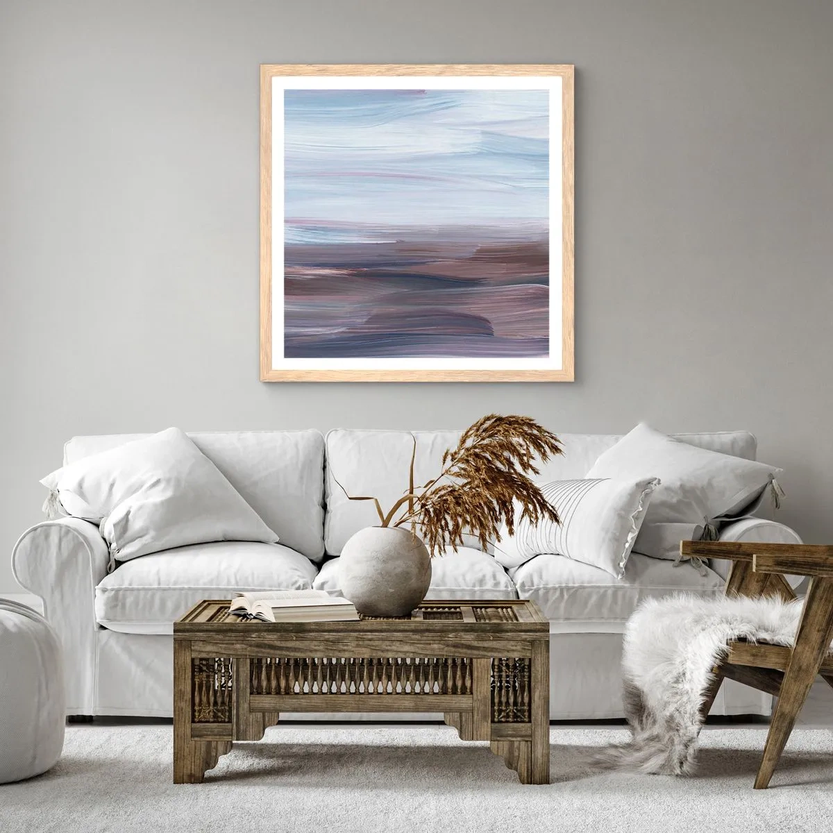 Plakat w ramie jasny dąb - Żywioły: woda - 50x50 cm