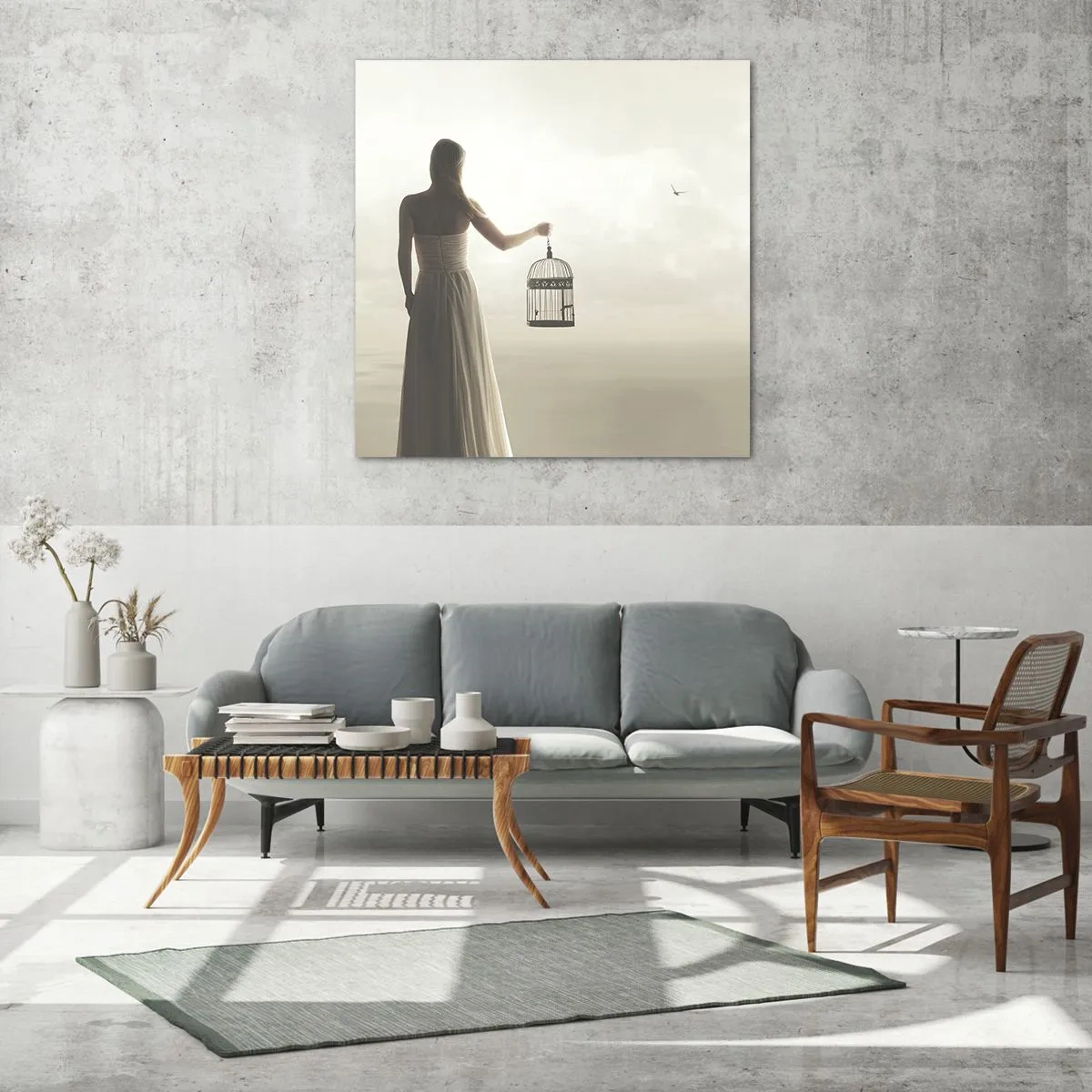 Obraz na szkle - Bądź wolna - 30x30 cm