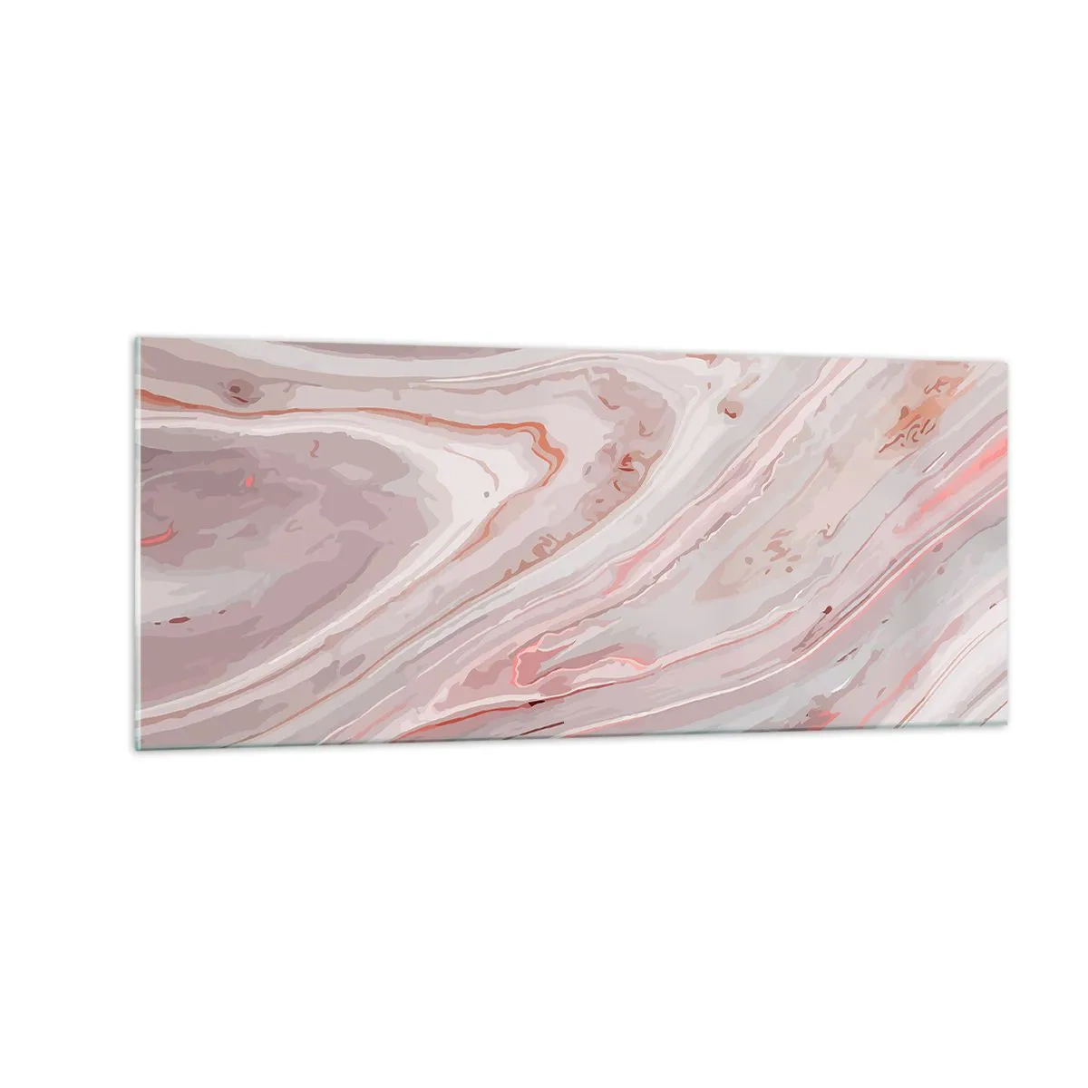 Obraz na szkle - Różowy w płynie - 100x40 cm