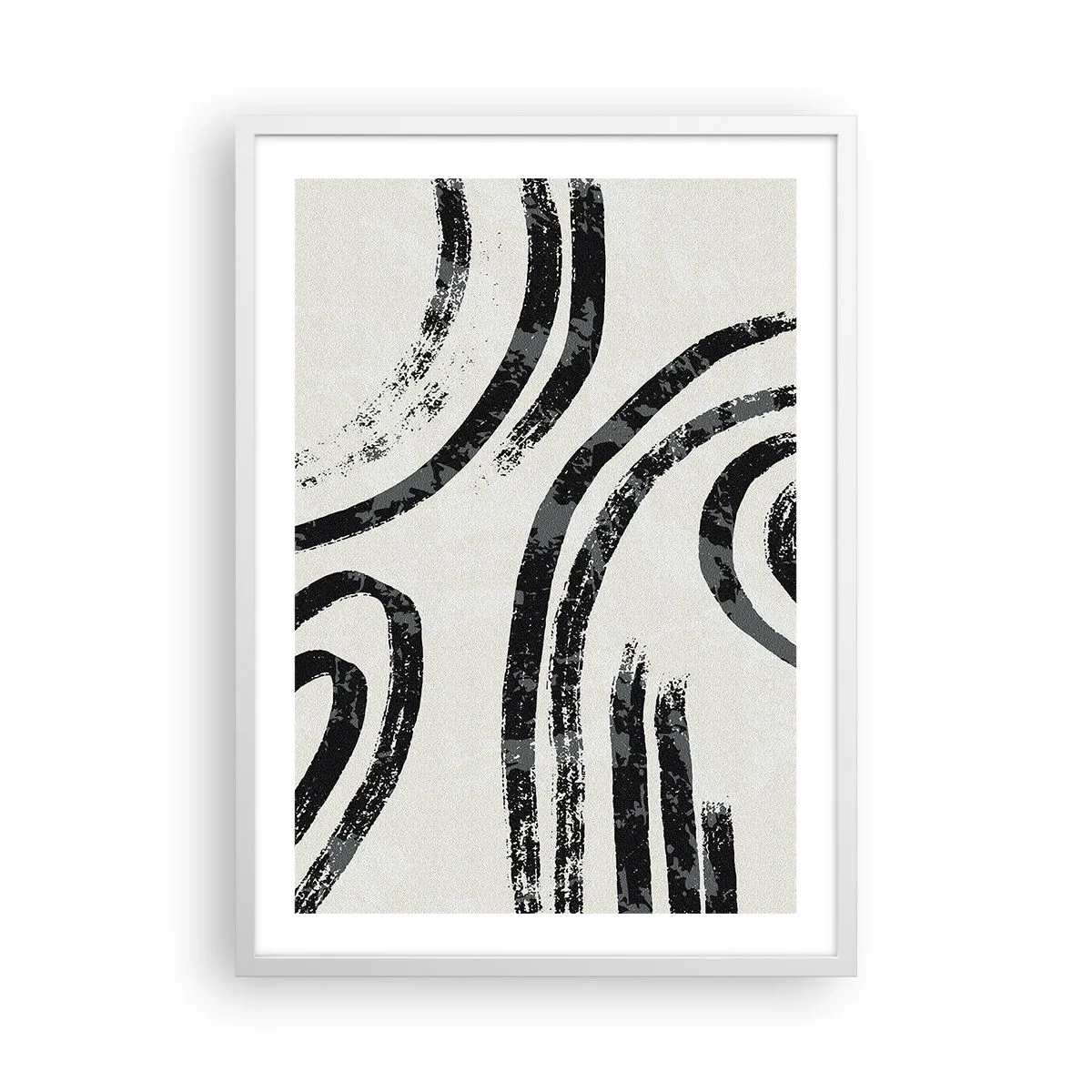 Plakat w białej ramie - W pół zatrzymany - 50x70 cm