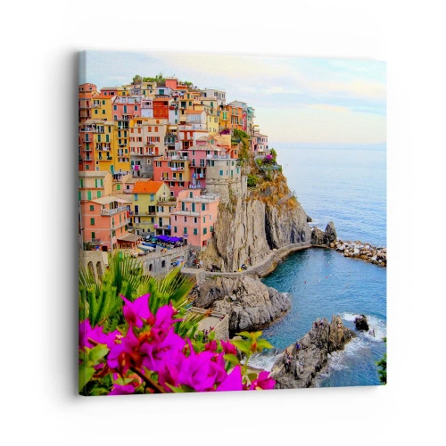 Obraz na płótnie - Śmiejące się miasto - 30x30 cm