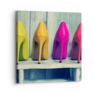 Obraz na płótnie - Spacerem po tęczy - 30x30 cm