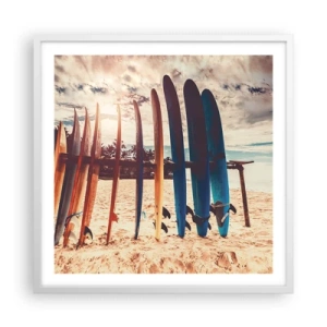 Plakat w białej ramie - Dobranoc, do jutra - 60x60 cm