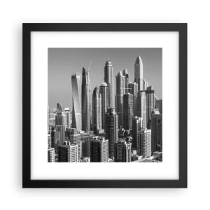 Plakat w czarnej ramie - Miasto nad pustynią - 30x30 cm