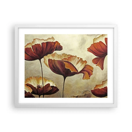 Plakat w białej ramie - Łąki łan - 50x40 cm