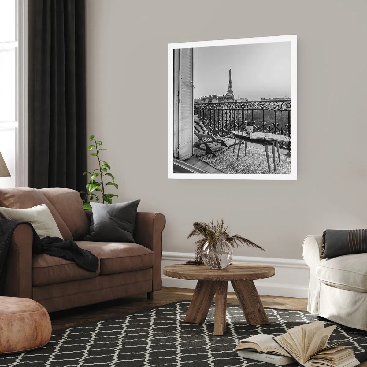 Plakat - Paryskie popołudnie - 30x30 cm