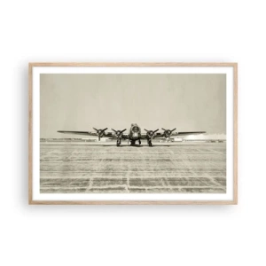 Plakat w ramie jasny dąb - Jak zawsze gotowy - 91x61 cm