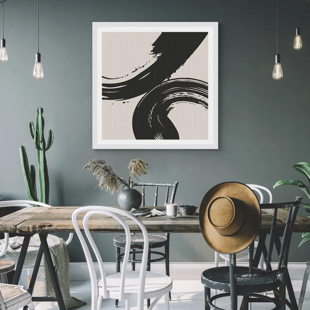 Plakat w białej ramie - Zamaszyście i koliście - 30x30 cm