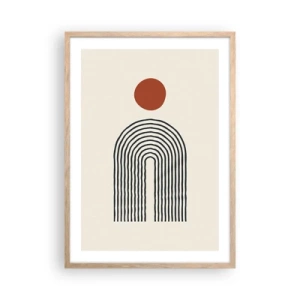 Plakat w ramie jasny dąb - Magnetyzm kształtów i barw - 50x70 cm