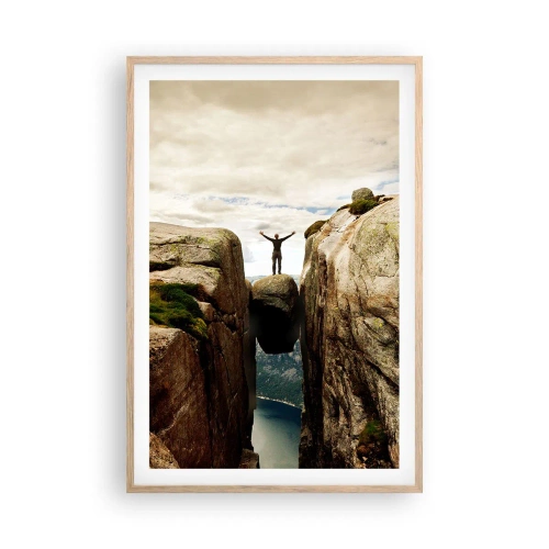 Plakat w ramie jasny dąb - Jak się czuję?! - 61x91 cm