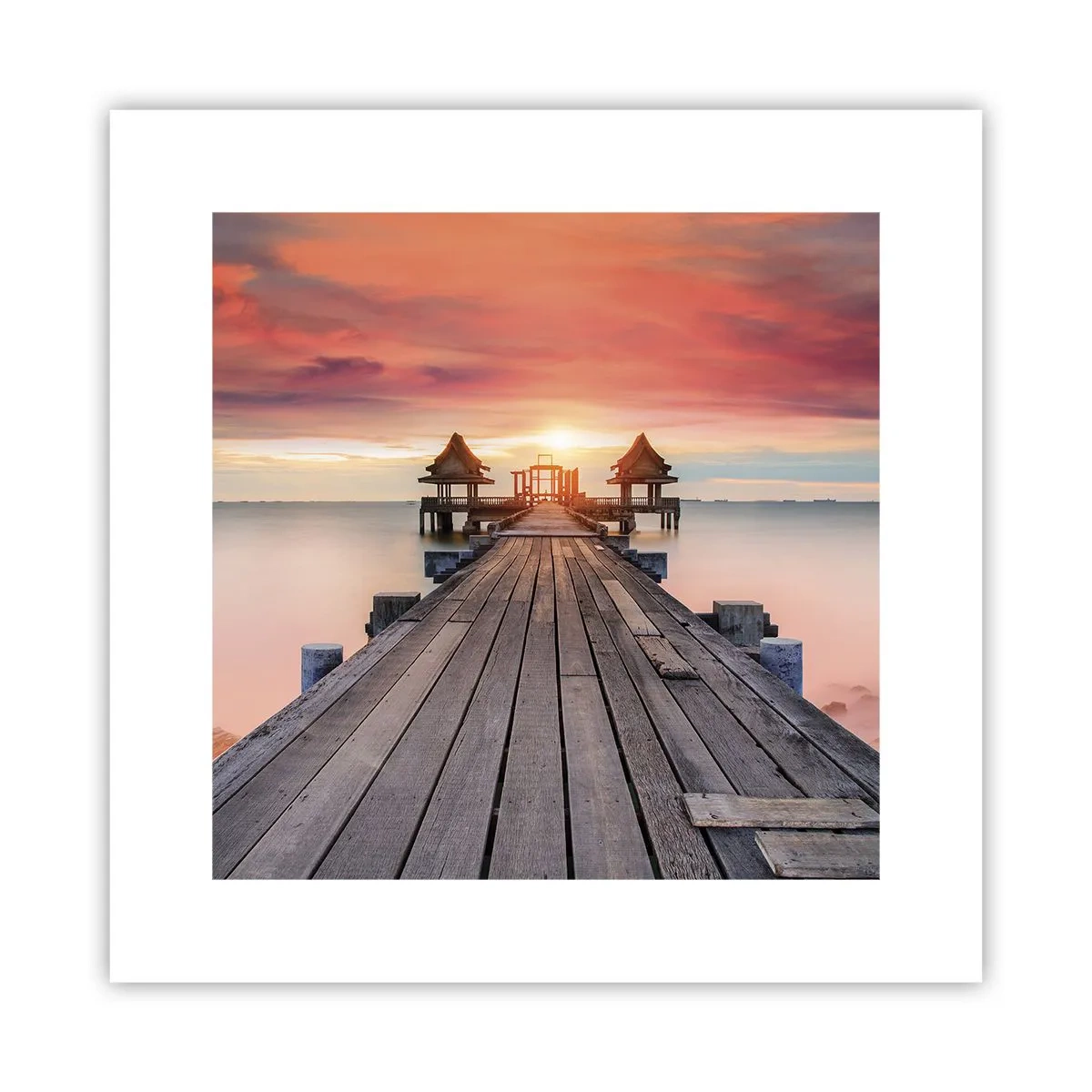 Plakat - Zachód na wschodzie - 30x30 cm