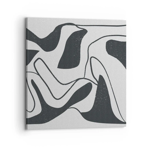Obraz na płótnie - Abstrakcyjna zabawa w labiryncie - 70x70 cm