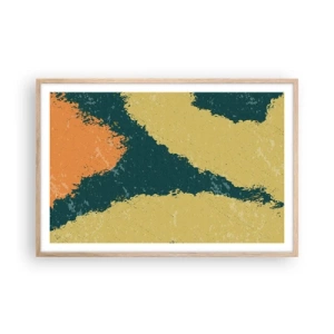 Plakat w ramie jasny dąb - Abstrakcja – powolnym ruchem - 91x61 cm