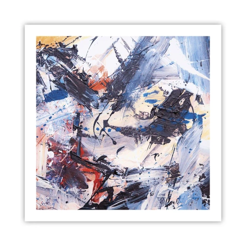 Plakat - Szalony taniec abstrakcji - 60x60 cm