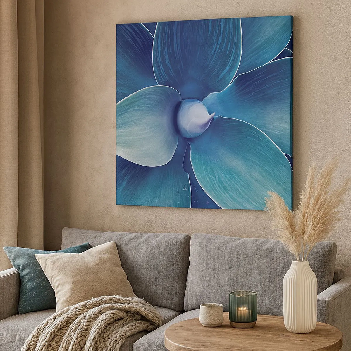 Obraz na płótnie - Zbłękitniały od nieba - 30x30 cm