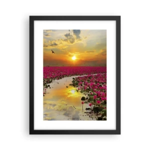 Plakat w czarnej ramie - Tajemne życie jeziora - 30x40 cm