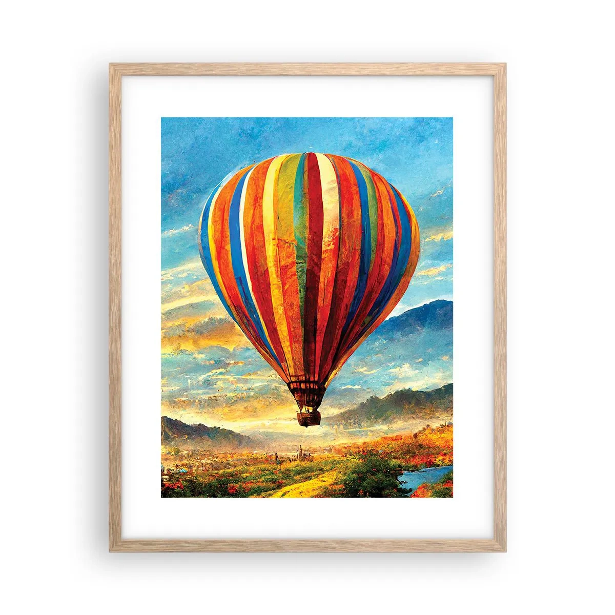 Plakat w ramie jasny dąb - W ciszy widać więcej - 40x50 cm