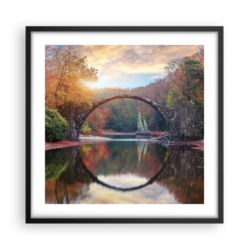 Plakat w czarnej ramie - Po drugiej stronie lustra - 50x50 cm