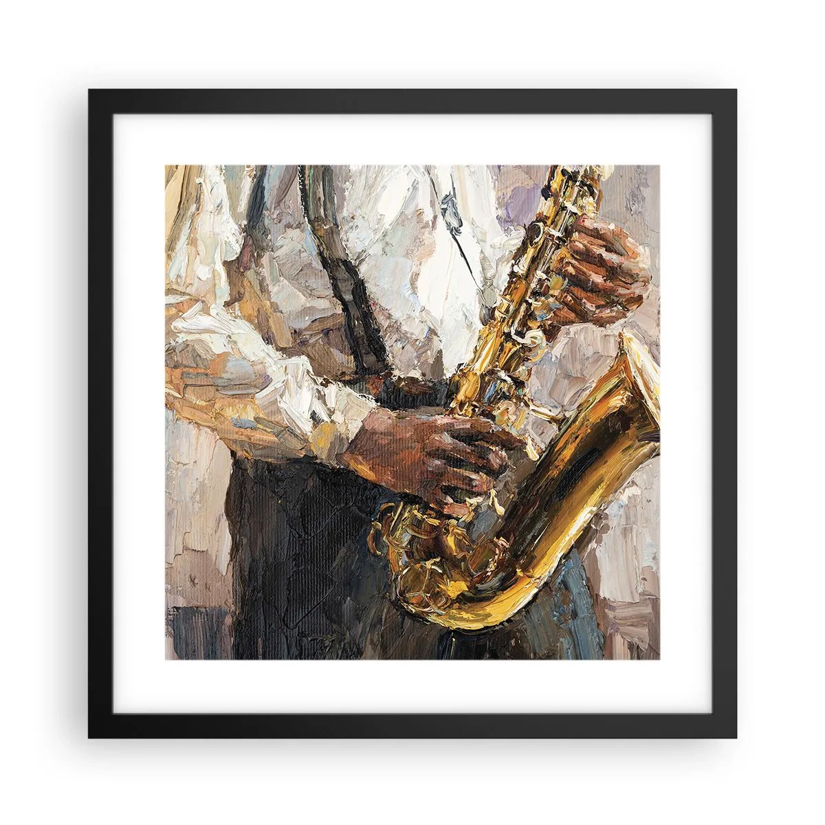 Plakat w czarnej ramie - Czas na solo - 40x40 cm