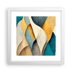 Plakat w białej ramie - Rytm i falowanie - 30x30 cm