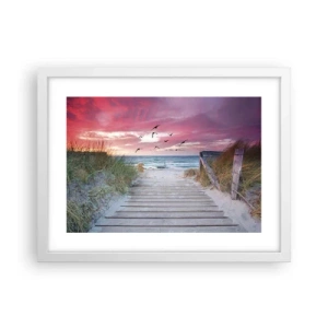 Plakat w białej ramie - Bałtycka impresja - 40x30 cm