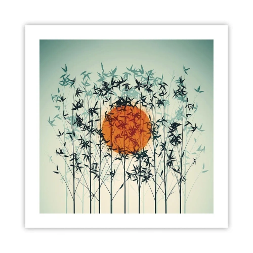 Plakat - Japońskie słońce - 50x50 cm