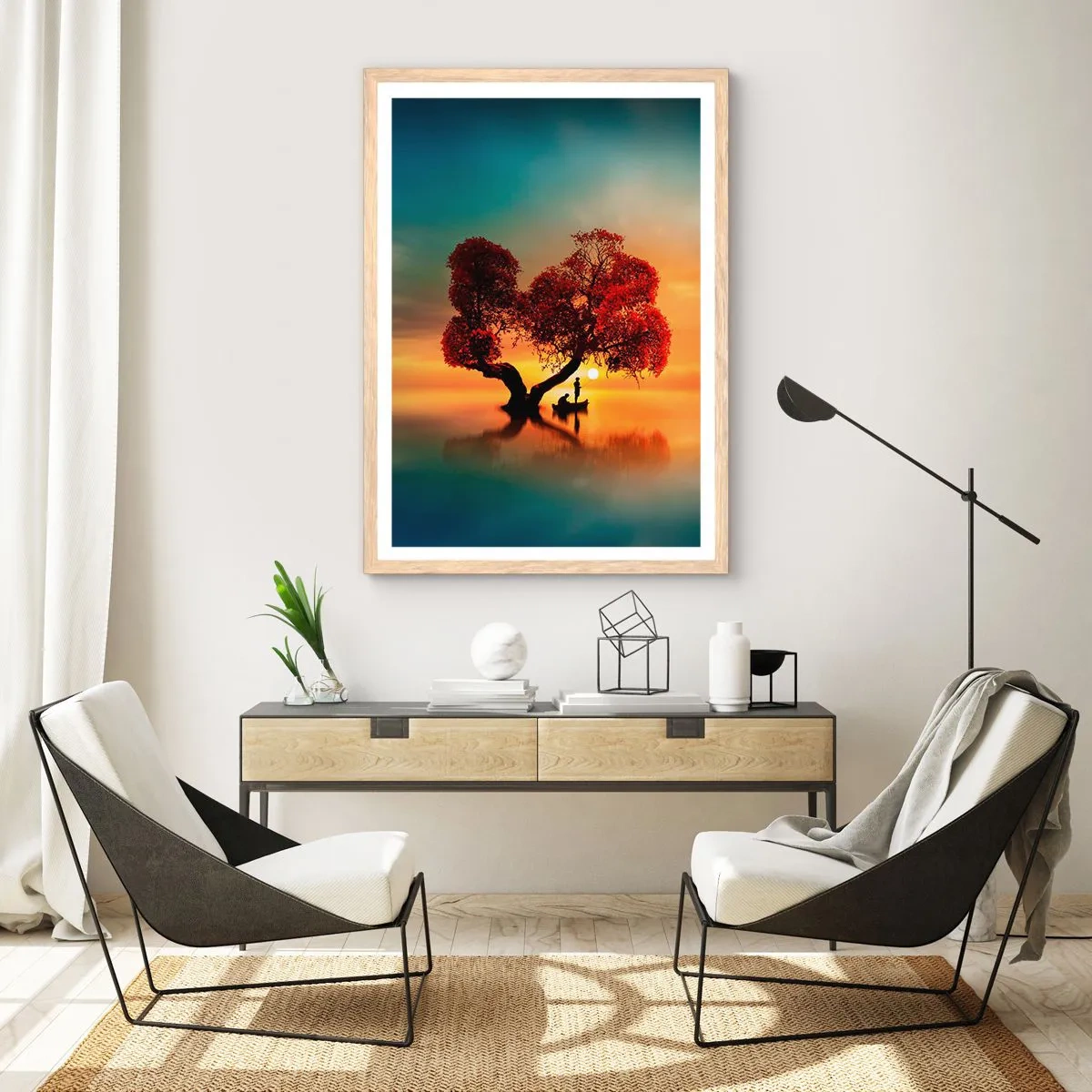 Plakat w ramie jasny dąb - Oddaleńcy i ciszyzna bezświata - 40x50 cm