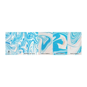 Fototapeta Próbka Premium Canvas - Rozlewisko w turkusie - Abstrakcja, Sztuka, Nowoczesny Wzór - 100x30 cm