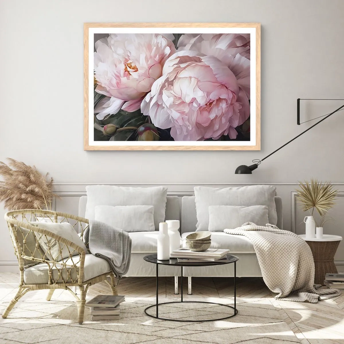 Plakat w ramie jasny dąb - Zatrzymane w rozkwicie - 91x61 cm