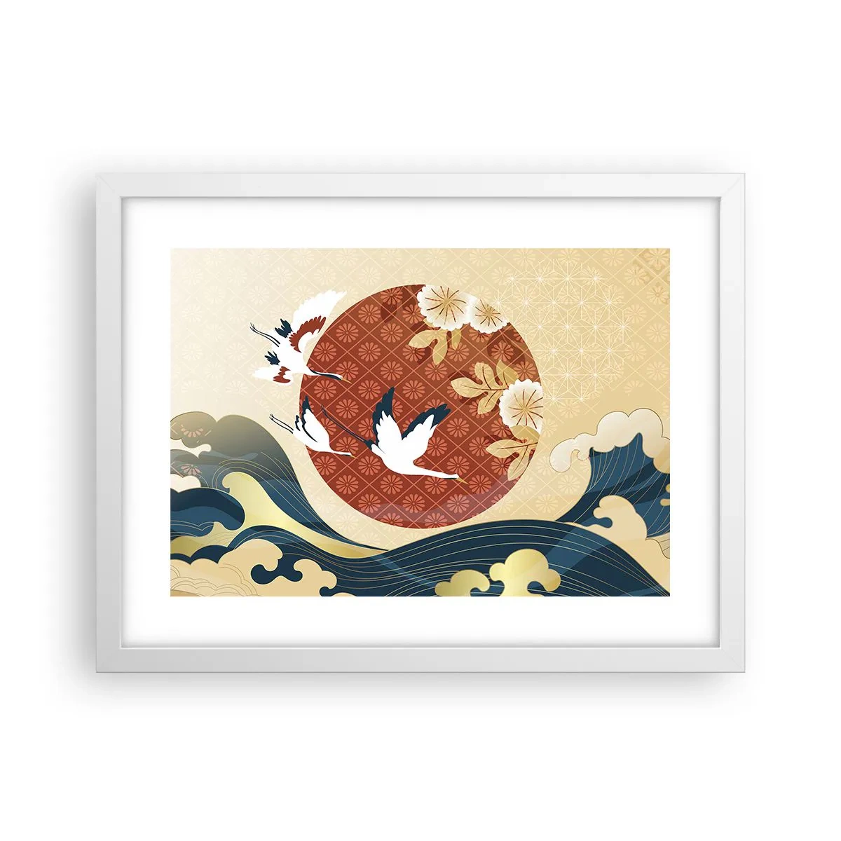Plakat w białej ramie - Japońska baśń - 40x30 cm