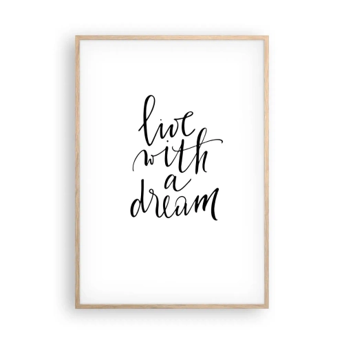 Plakat w ramie jasny dąb - Of course - 70x100 cm