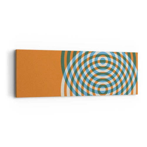 Obraz na płótnie - Abstrakcyjna wariacja kolista - 90x30 cm
