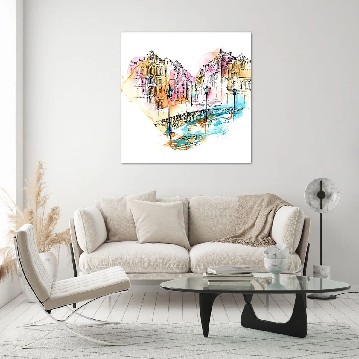 Obraz na szkle - Serce miasta - 60x60 cm