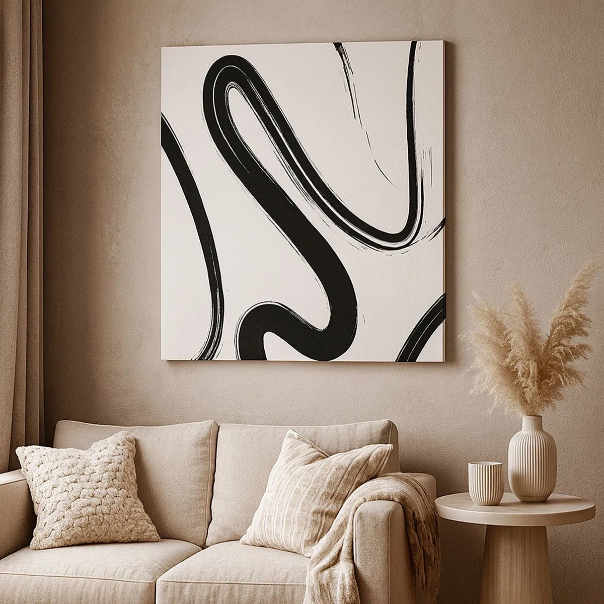 Obraz na płótnie - Czarno-biała fanaberia - 30x30 cm