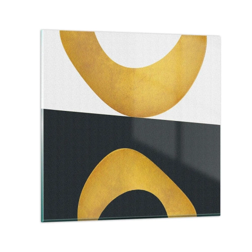 Obraz na szkle - Po pierwsze: złoto - 70x70 cm
