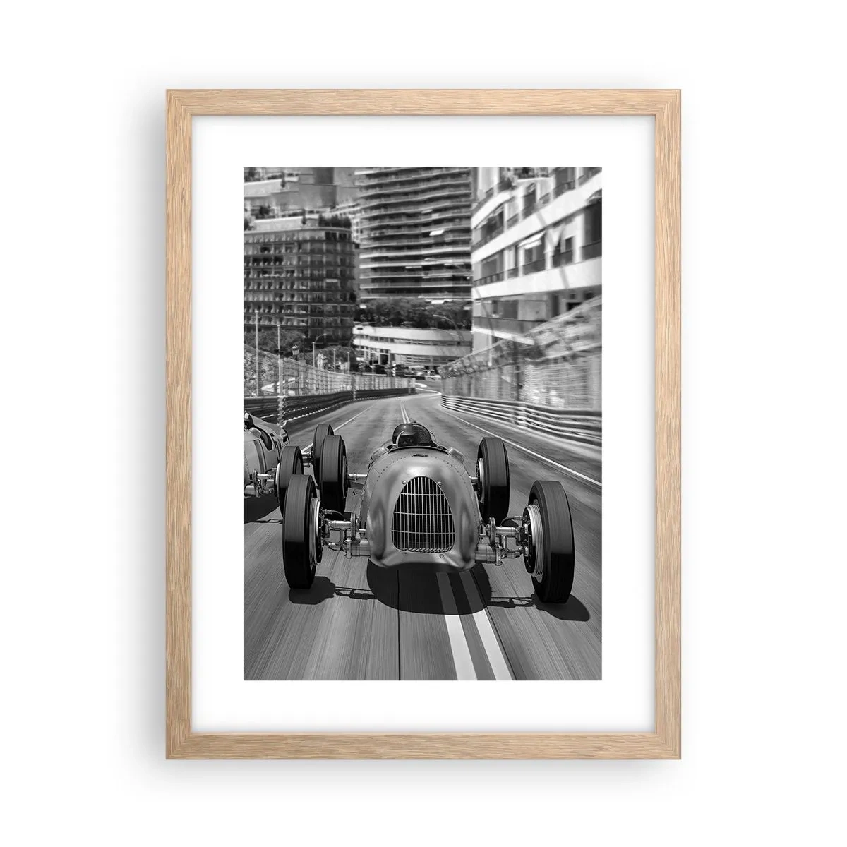 Plakat w ramie jasny dąb - Dawno temu w Monte Carlo - 30x40 cm