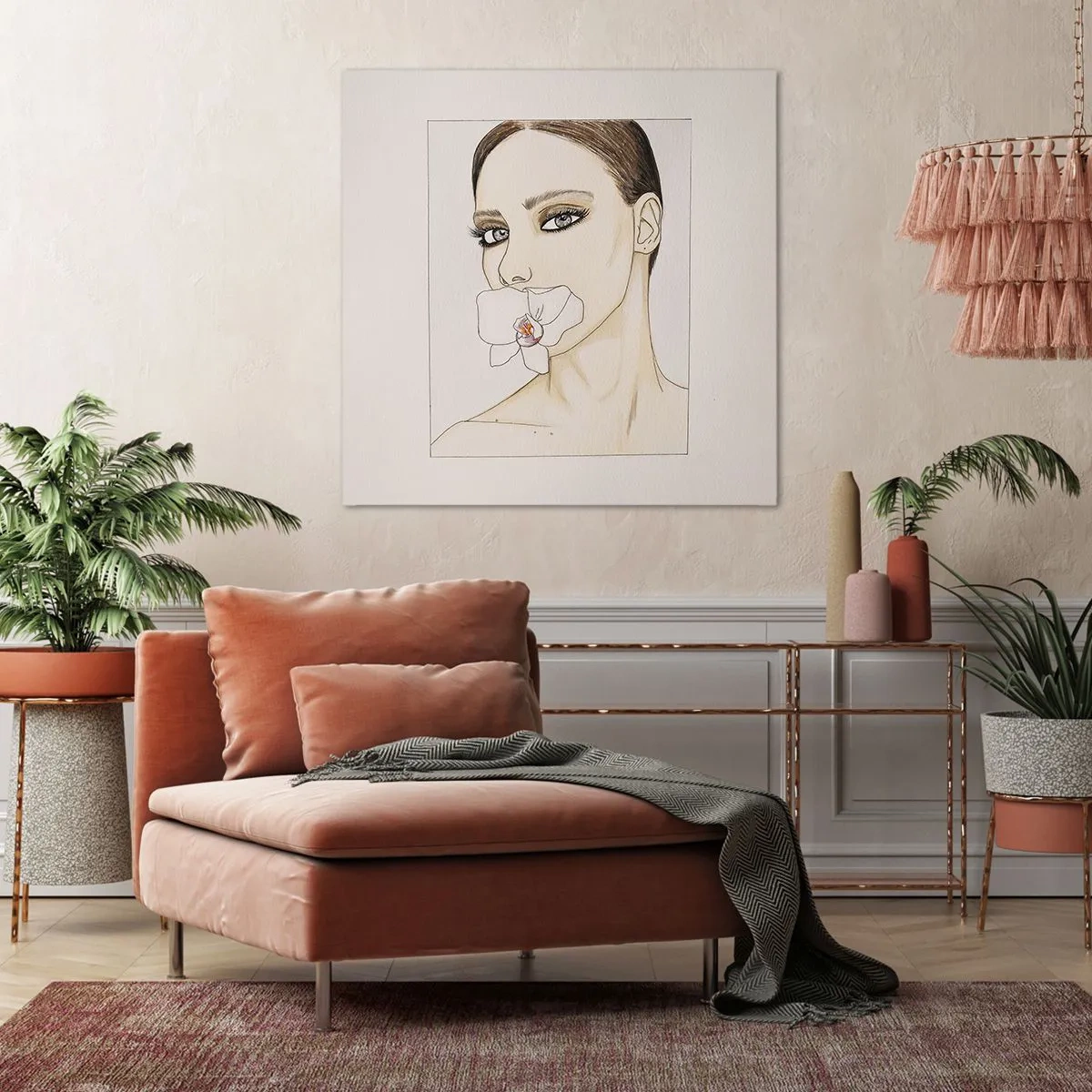 Obraz na płótnie - Symbol elegancji i piękna - 50x50 cm