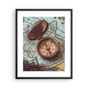 Plakat w czarnej ramie - Dla poszukiwacza przygód - 40x50 cm