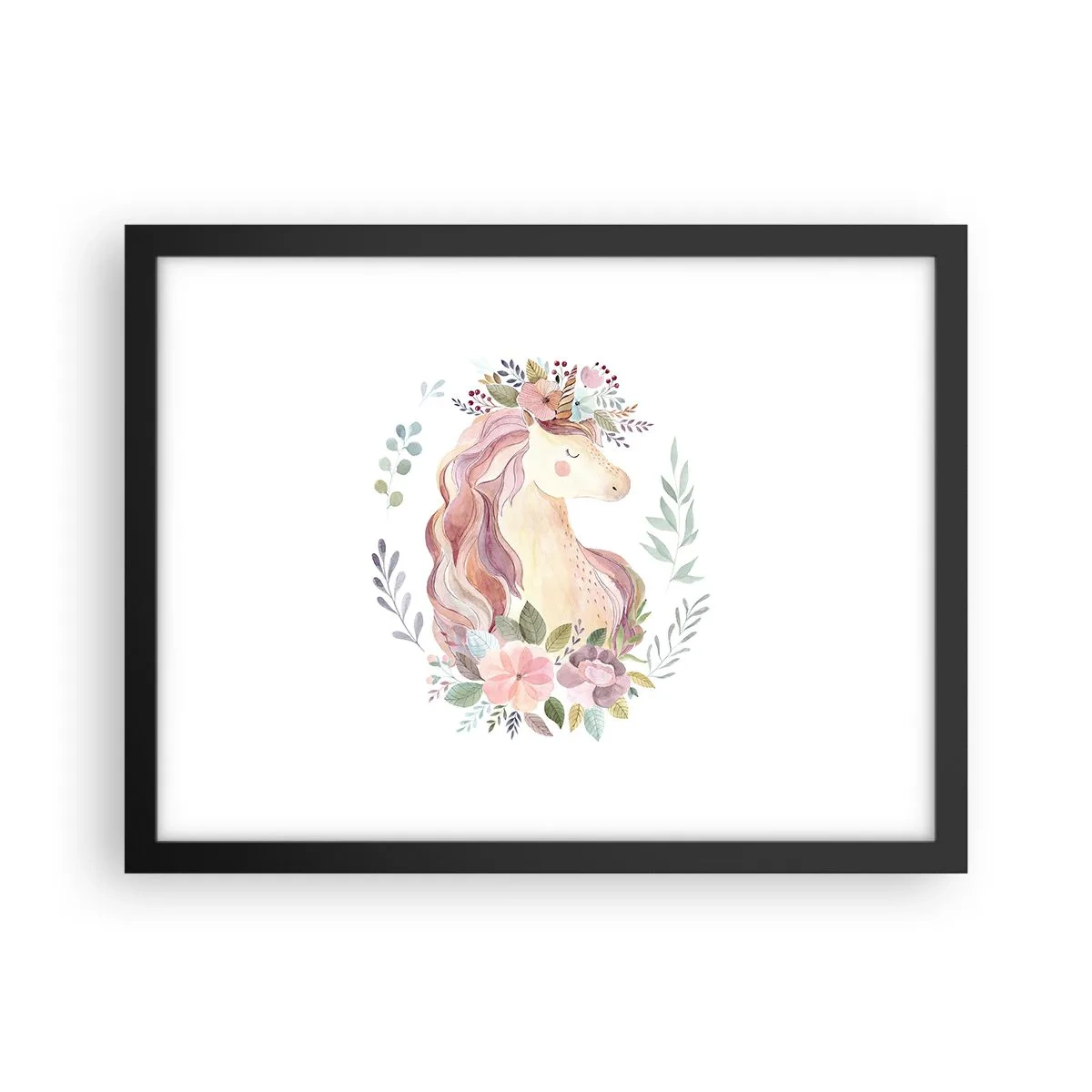 Plakat w czarnej ramie - Zaproszenie do świata baśni - 40x30 cm