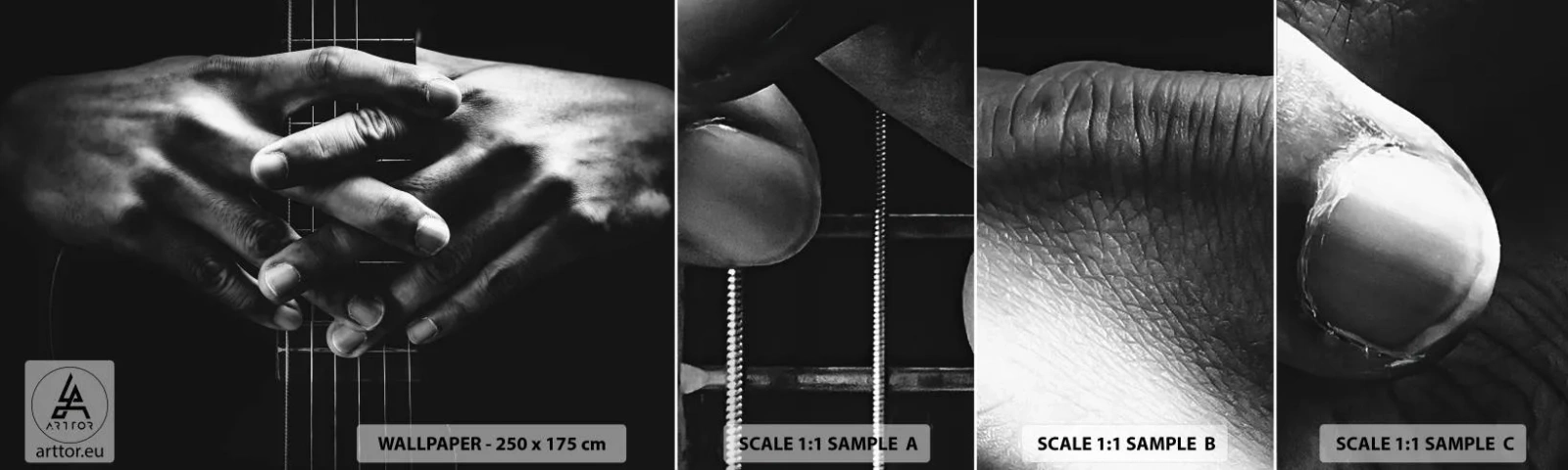 Fototapeta Próbka Standard Eco - Modlitwa artysty - Gitarzysta, Muzyk, Gitara - 100x30 cm