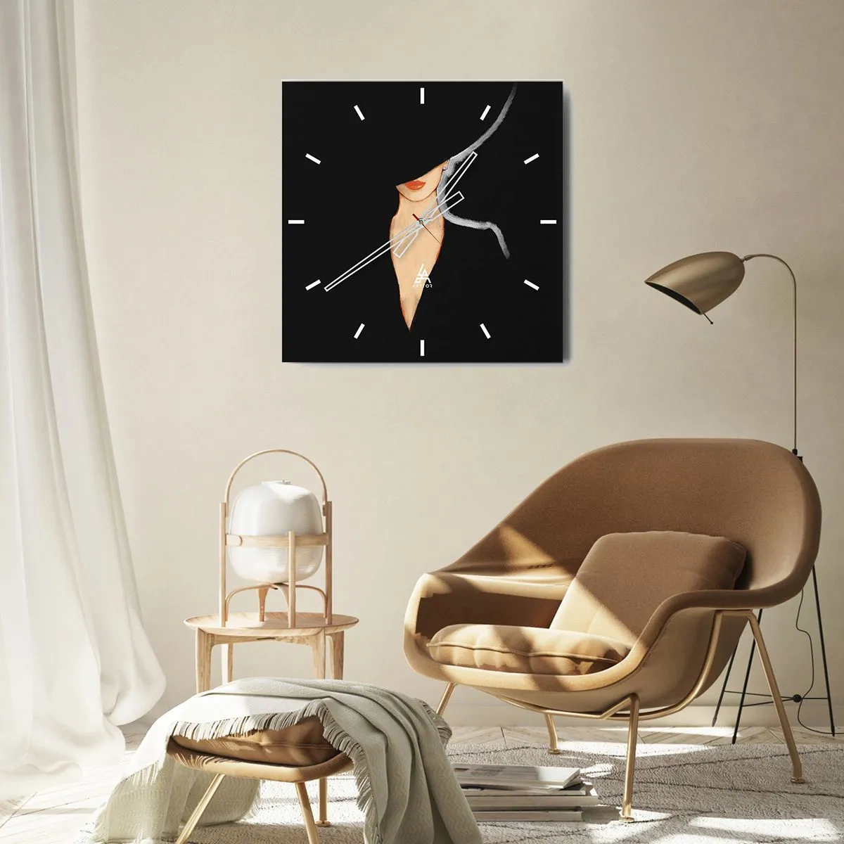 Zegar ścienny - Elegancja i styl - 30x30 cm