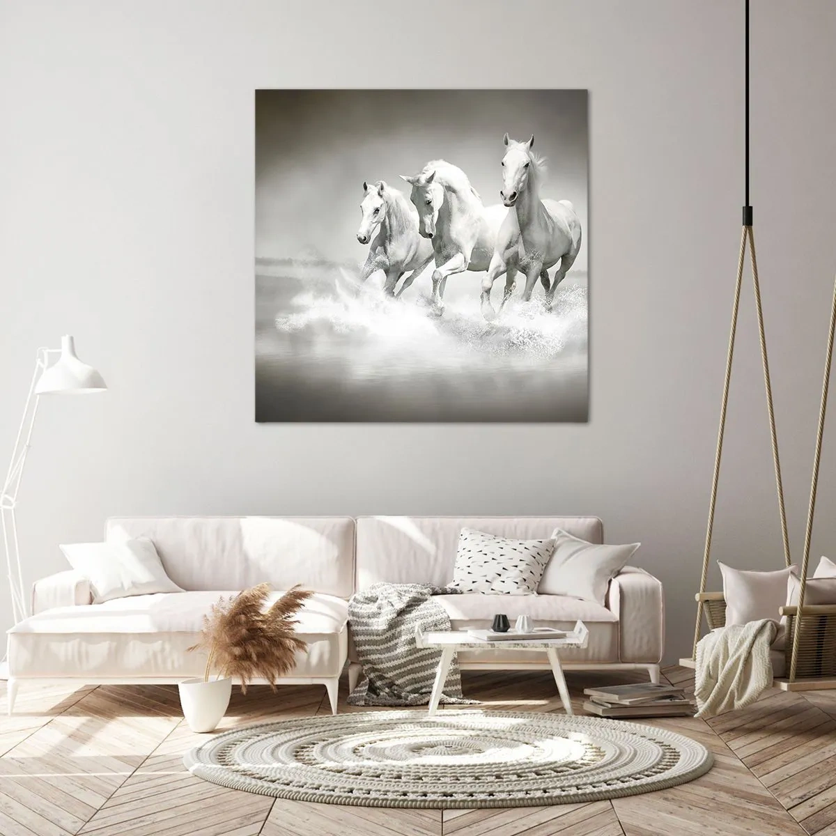 Obraz na płótnie - Białe szaleństwo - 70x70 cm