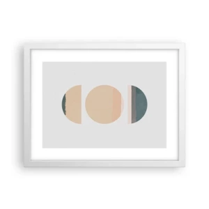Plakat w białej ramie - Koło za kołem - 40x30 cm