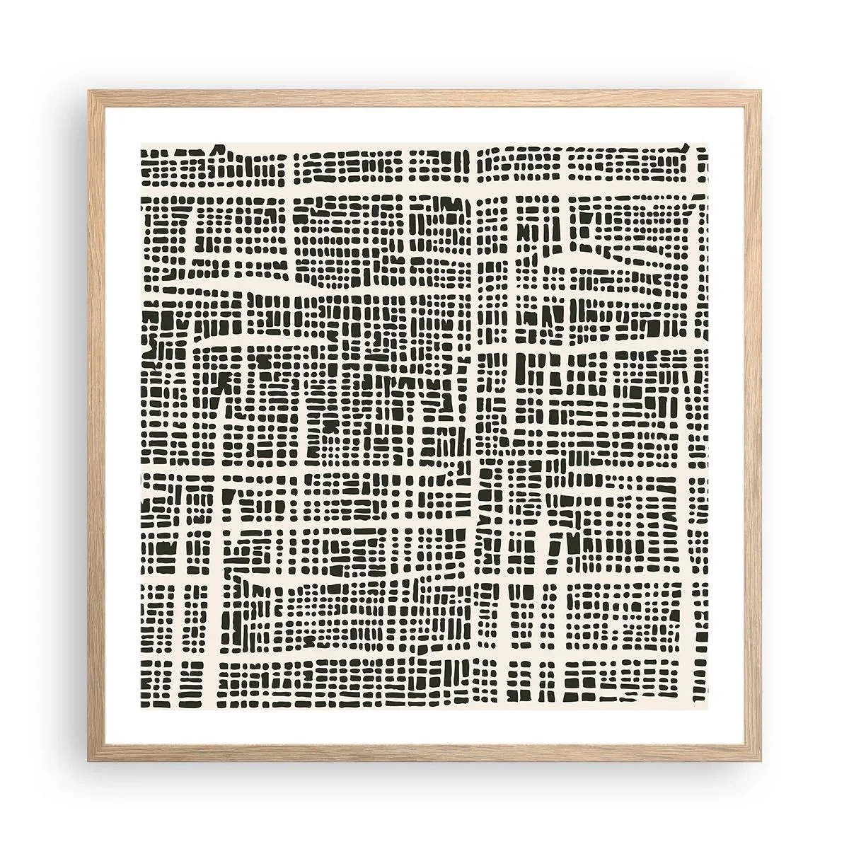 Plakat w ramie jasny dąb - Kompozycja utkana - 60x60 cm