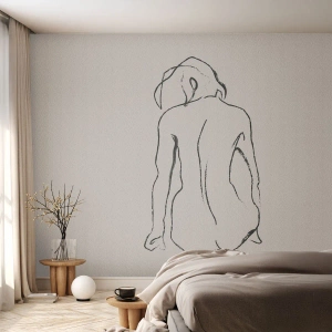 Fototapeta na wymiar Premium Canvas - Akt dziewczęcy - Akt, Kreska, Rysunek